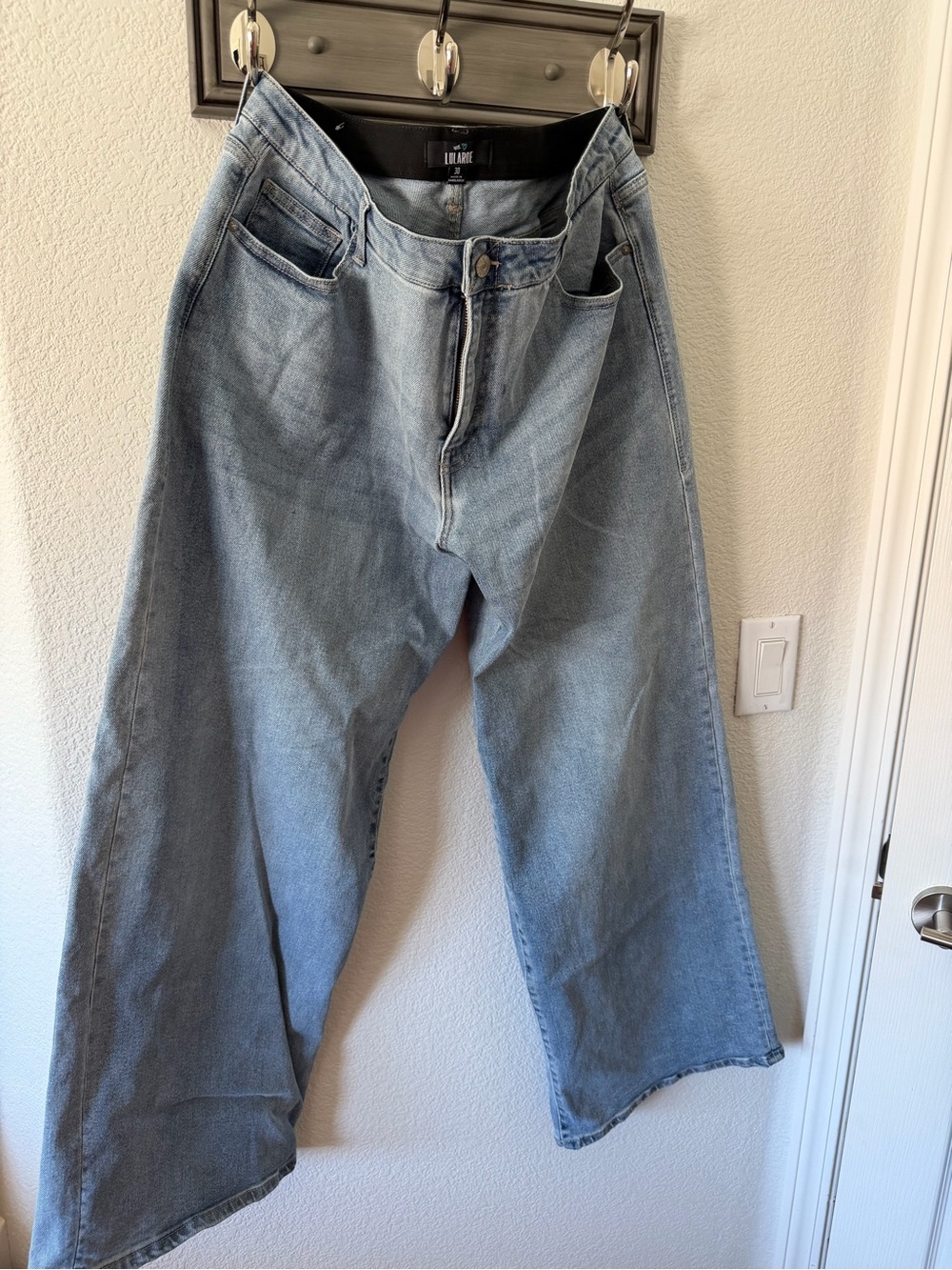 LuLaRoe Washed Light Blue Wide-Leg Flare Jeans